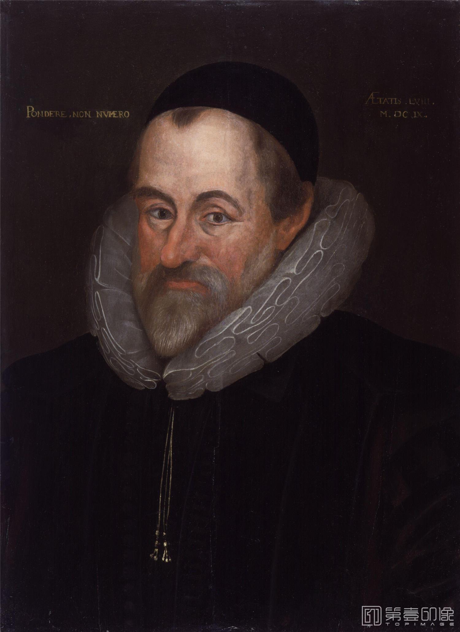 油画-国家肖像艺术博物馆-William Camden by Marcus Gheeraerts the Younger-1649